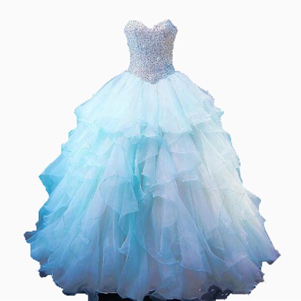 2017 new sweetheart crystal ball gown quinceanera dresses with beading organza plus size sweet 16 dress vestido debutante gowns bq73, Blue;red
2017 new sweetheart crystal ball gown quinceanera dresses with beading organza plus size sweet 16 dress vestido debutante gowns bq73, Blue;red