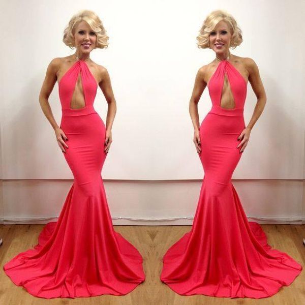 summer evening gowns keyhole halter neck backless stretchy long party prom dresses holiday gowns, Black;red
summer evening gowns keyhole halter neck backless stretchy long party prom dresses holiday gowns, Black;red