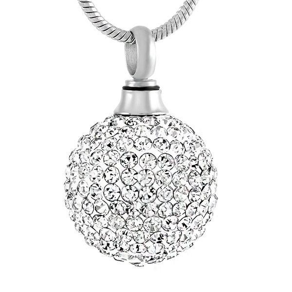 clear crystal ball stainless steel cremation pendant necklace memory funeral ashes keepsake urn necklace jewelry, Silver
clear crystal ball stainless steel cremation pendant necklace memory funeral ashes keepsake urn necklace jewelry, Silver