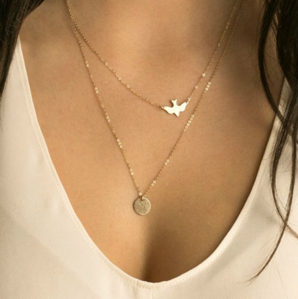 wholesale- 2017 new fashion double layer gold delicate gold bird necklace / dove necklace sequins women long pendant necklaces jewelry, Silver
wholesale- 2017 new fashion double layer gold delicate gold bird necklace / dove necklace sequins women long pendant necklaces jewelry, Silver
