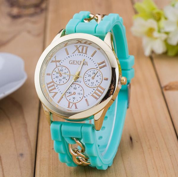 wristwatches numerals roma geneva stainless steel watch silicone chain band quartz watches women crystal gold wristwatch, Slivery;brown
wristwatches numerals roma geneva stainless steel watch silicone chain band quartz watches women crystal gold wristwatch, Slivery;brown