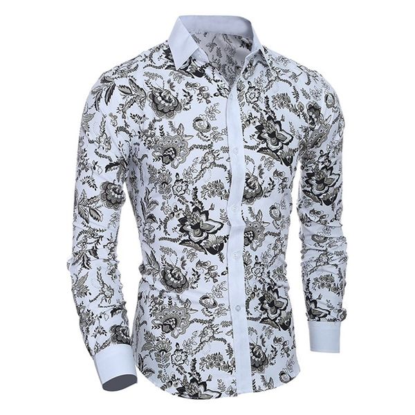 wholesale- 2017 new spring autumn mens floral print shirts men cotton polyester causal turn down collar shirts plus size homme, White;black
wholesale- 2017 new spring autumn mens floral print shirts men cotton polyester causal turn down collar shirts plus size homme, White;black