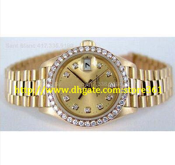 store361 new arrive watch ladies diamond president champagne model 69138, Slivery;brown
store361 new arrive watch ladies diamond president champagne model 69138, Slivery;brown
