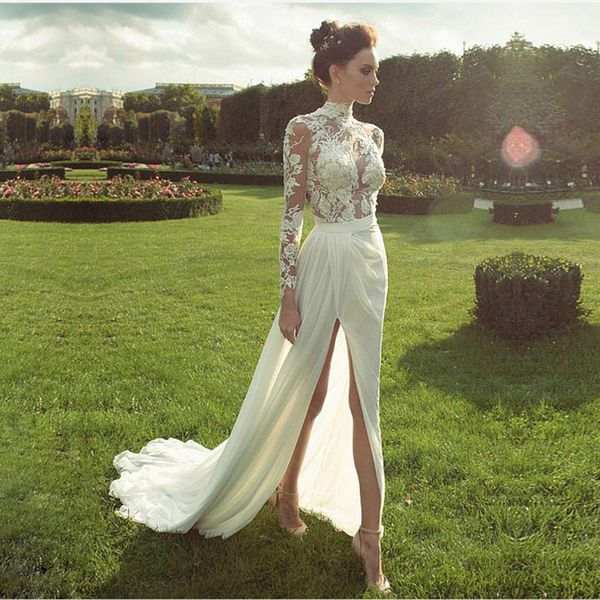 a-line lace wedding dresses illusion bodice jewel court train vintage garden beach boho wedding party bridal gowns, White
a-line lace wedding dresses illusion bodice jewel court train vintage garden beach boho wedding party bridal gowns, White