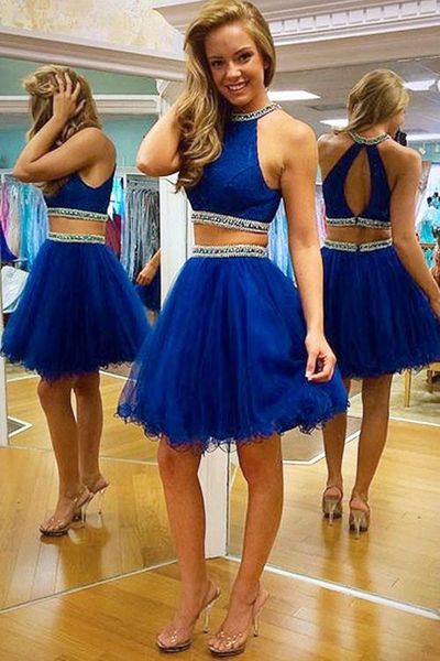 short prom dresses two piece royal blue prom dress 2021 evening dress robe de soiree, Black
short prom dresses two piece royal blue prom dress 2021 evening dress robe de soiree, Black