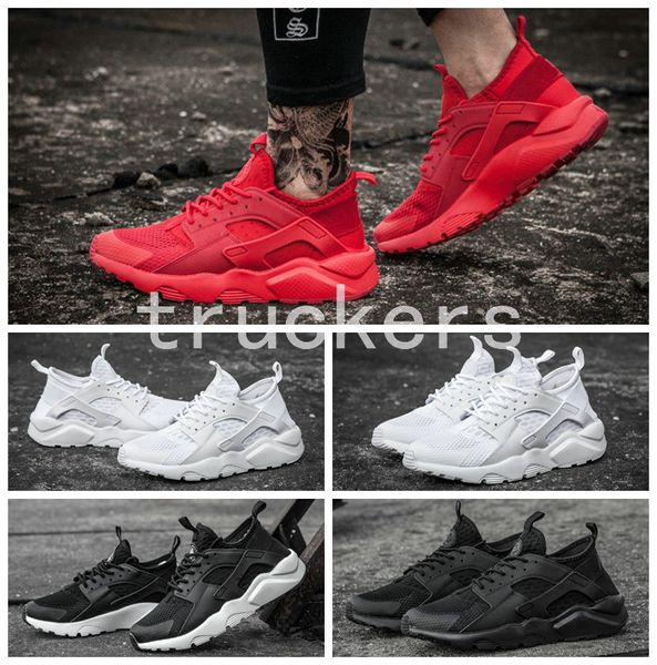 

2017 new design air huarache 4 running shoes all red huraches ultra breathe for men women huaraches athletic hurache sports sneakers