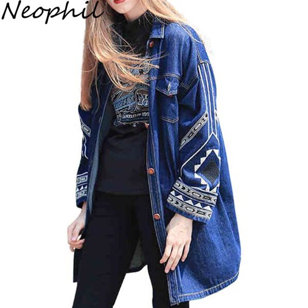 wholesale- neophil 2016 winter vintage women long denim jeans bobo geometric embroidery jackets long batwing sleeve jaqueta feminina c1008, Black;brown
wholesale- neophil 2016 winter vintage women long denim jeans bobo geometric embroidery jackets long batwing sleeve jaqueta feminina c1008, Black;brown