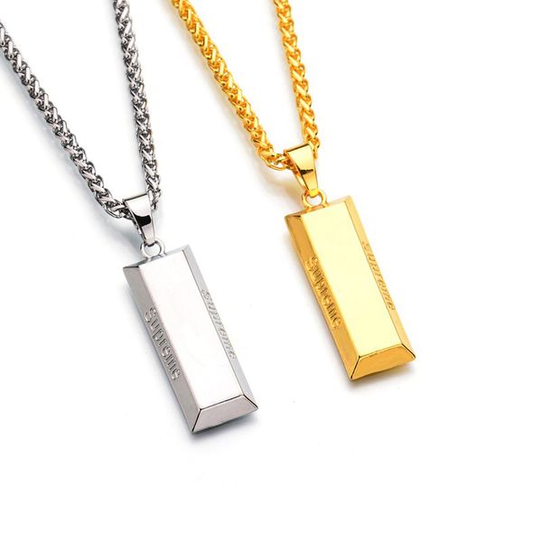 New fa hion trendy europe and america mem necklace chain luxury 18k yellow gold plated gold brick pendant necklace for men nl 172
New fa hion trendy europe and america mem necklace chain luxury 18k yellow gold plated gold brick pendant necklace for men nl 172