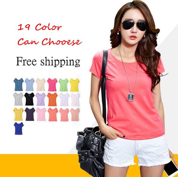 wholesale- 2016 new women t-shirt korean short-sleeved t-shirt slim was thin 19 color candy-colored summer styes shirt large size short, White
wholesale- 2016 new women t-shirt korean short-sleeved t-shirt slim was thin 19 color candy-colored summer styes shirt large size short, White