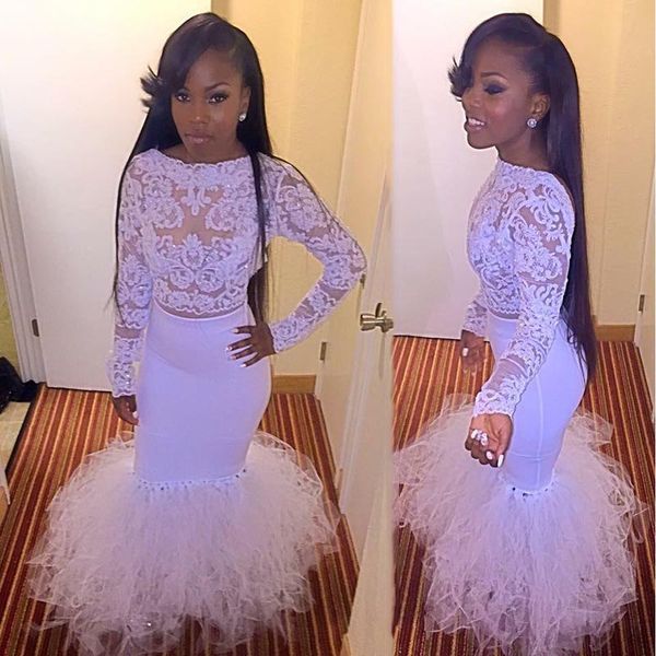 white mermaid prom dresses dubai long sleeves illusion bodice evening gowns white carpet vestidos de fiesta celebrity dresses, Black
white mermaid prom dresses dubai long sleeves illusion bodice evening gowns white carpet vestidos de fiesta celebrity dresses, Black