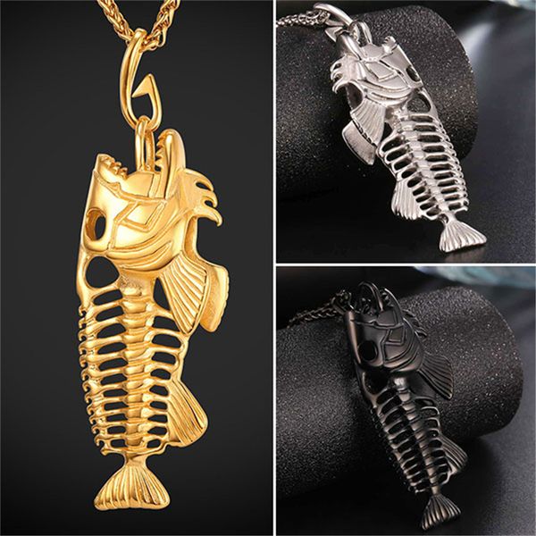 fancy fish skeleton pendant necklace 316l stainless steel 18k real gold plated unique design men jewelry, Silver
fancy fish skeleton pendant necklace 316l stainless steel 18k real gold plated unique design men jewelry, Silver