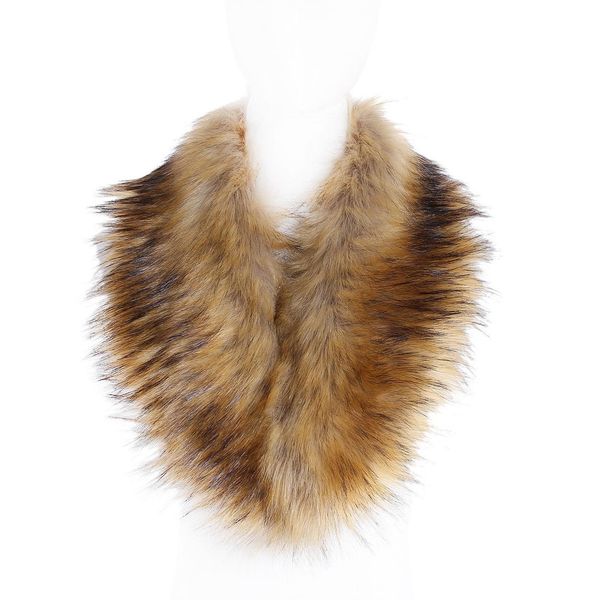 fur collar warm faux 7 warmer scarves girls black nature colors womens white wrap neck scarf winter olocl, White;black 
fur collar warm faux 7 warmer scarves girls black nature colors womens white wrap neck scarf winter olocl, White;black
