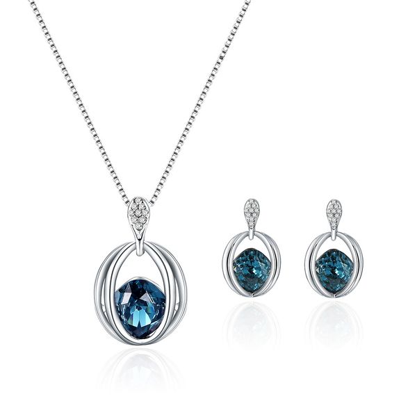 bridal necklace earrings 2pcs jewelry sets sales water drop women fashion jewelry blue color min order 5sets, Silver
bridal necklace earrings 2pcs jewelry sets sales water drop women fashion jewelry blue color min order 5sets, Silver