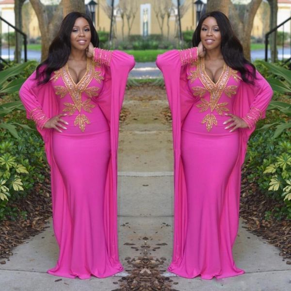 2017 pink moroccan kaftan turkish evening dresses long sleeves deep v neck evening gowns gold beads arabic dubai prom party dresses, Black;red
2017 pink moroccan kaftan turkish evening dresses long sleeves deep v neck evening gowns gold beads arabic dubai prom party dresses, Black;red