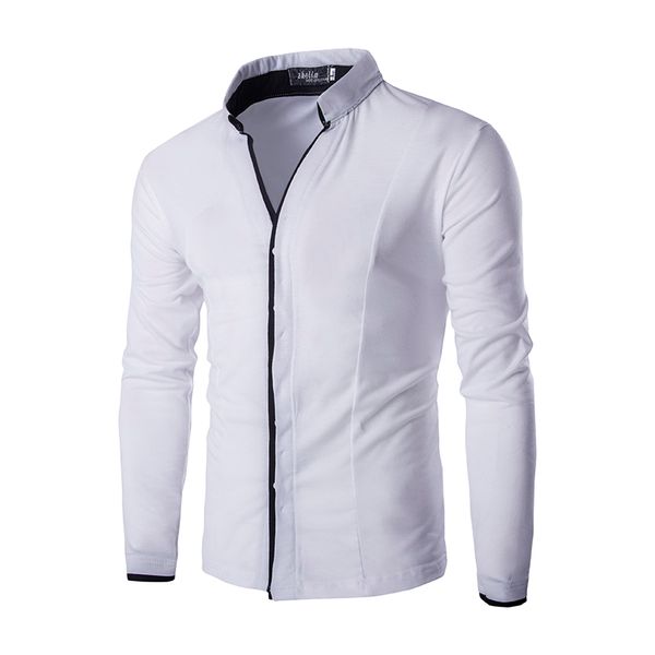 wholesale- classic white shirt male mens dress shirts korean style long sleeve solid stand collar casual men blouse c122, White;black
wholesale- classic white shirt male mens dress shirts korean style long sleeve solid stand collar casual men blouse c122, White;black