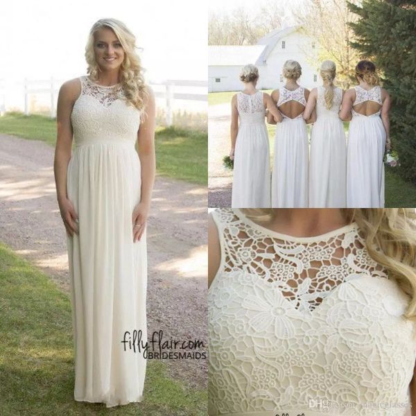 2017 spring summer plus size country style bridesmaid dresses lace high waist maternity chiffon long garden beach dress, White;pink
2017 spring summer plus size country style bridesmaid dresses lace high waist maternity chiffon long garden beach dress, White;pink