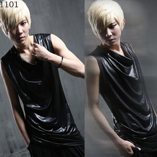wholesale- 2016 new & hot men' clothes nightclub non mainstream show tops male personality faux leather sleeveless vest stylist unders, White;black
wholesale- 2016 new & hot men' clothes nightclub non mainstream show tops male personality faux leather sleeveless vest stylist unders, White;black
