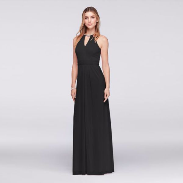 2021 new beaded keyhole halter neckline long chiffon bridesmaid dress w11046 wedding party evening formal gowns, White;pink
2021 new beaded keyhole halter neckline long chiffon bridesmaid dress w11046 wedding party evening formal gowns, White;pink
