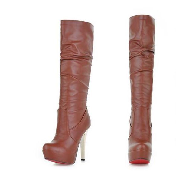 women elegant knee boots 13 cm high heel knight boots with waterproof martin boots ladies nightclub shoes ing, Black
women elegant knee boots 13 cm high heel knight boots with waterproof martin boots ladies nightclub shoes ing, Black