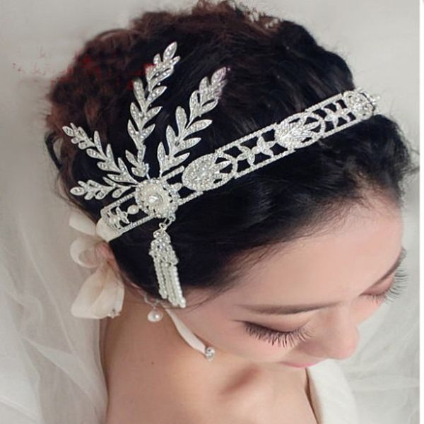 2017 luxury diamond pearl wedding hair jewelry bride headband crown decorated bridal tassel hairband wedding hair accessories tiara, Slivery;golden
2017 luxury diamond pearl wedding hair jewelry bride headband crown decorated bridal tassel hairband wedding hair accessories tiara, Slivery;golden