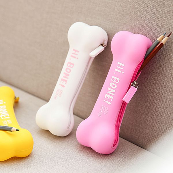 new design silicone school pencil case dog 's bone styling cute mint pink with zipper compact portable stationery kids gift
new design silicone school pencil case dog 's bone styling cute mint pink with zipper compact portable stationery kids gift
