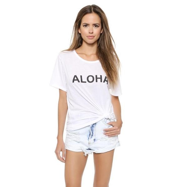 wholesale- fashion women tshirt aloha letters print cotton casual shirt white tee big size hipster latest drop ship tz203-696
wholesale- fashion women tshirt aloha letters print cotton casual shirt white tee big size hipster latest drop ship tz203-696