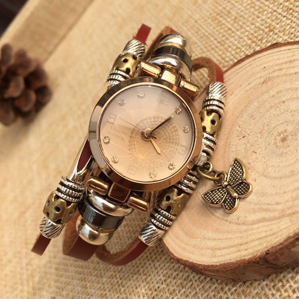 retro leather bracelet table ladies dress fashion watch butterfly cartoon student hand quartz watch men and women general bracelet, Slivery;brown
retro leather bracelet table ladies dress fashion watch butterfly cartoon student hand quartz watch men and women general bracelet, Slivery;brown