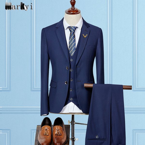 wholesale- markyi fashion men suits for wedding 2016 famous brand men suit slim fit single breasted groom wedding suit plus size 3xl, White;black
wholesale- markyi fashion men suits for wedding 2016 famous brand men suit slim fit single breasted groom wedding suit plus size 3xl, White;black