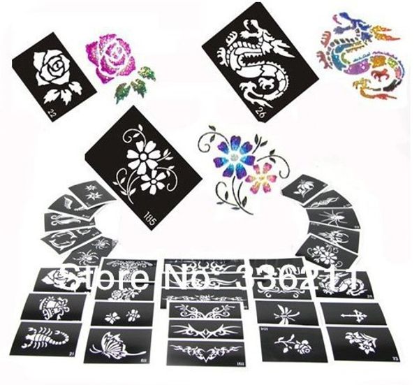 Wholesale-60pcs mixed 66styles Glitter Tattoo stencil Body Painting design airbrush Temporary Tatoo Kit template supplies Free shipping
Wholesale-60pcs mixed 66styles Glitter Tattoo stencil Body Painting design airbrush Temporary Tatoo Kit template supplies Free shipping