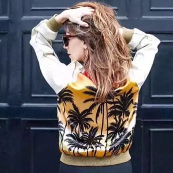 wholesale- new spring autumn women bomber jacket print palm tree #7 collar long-sleeved bomber short print zipper baseball jacket coats, Black;brown
wholesale- new spring autumn women bomber jacket print palm tree #7 collar long-sleeved bomber short print zipper baseball jacket coats, Black;brown