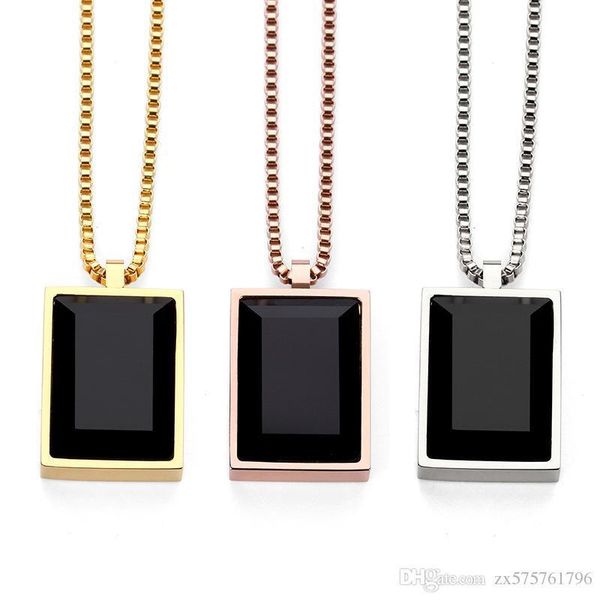 men simple luxury black square gem small pendant necklace crystal rhinestone fashion choker rose gold jewelry men gifts, Silver
men simple luxury black square gem small pendant necklace crystal rhinestone fashion choker rose gold jewelry men gifts, Silver