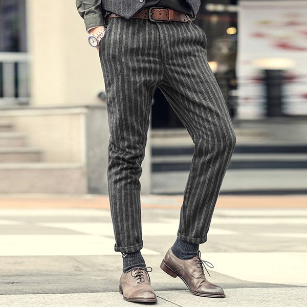 wholesale- 2017 men new england style vertical striped trousers men slim fit long pants men fashion straight pants, Black
wholesale- 2017 men new england style vertical striped trousers men slim fit long pants men fashion straight pants, Black
