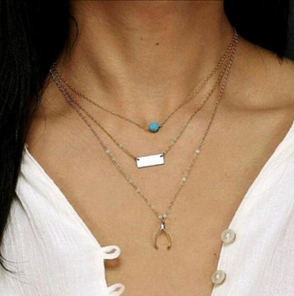 chic wishbone necklaces multi-layer silver /gold plated sequins turquoise necklaces womens chokers necklaces fashion jewelry gifts, Golden;silver
chic wishbone necklaces multi-layer silver /gold plated sequins turquoise necklaces womens chokers necklaces fashion jewelry gifts, Golden;silver