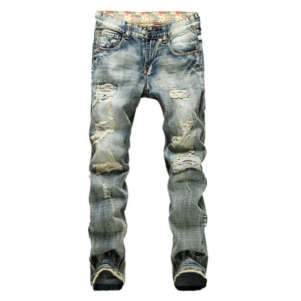 wholesale-2016 straight pants solid slim retro men designer jeans denim trousers biker jeans homme ripped jeans male,uma139, Blue
wholesale-2016 straight pants solid slim retro men designer jeans denim trousers biker jeans homme ripped jeans male,uma139, Blue