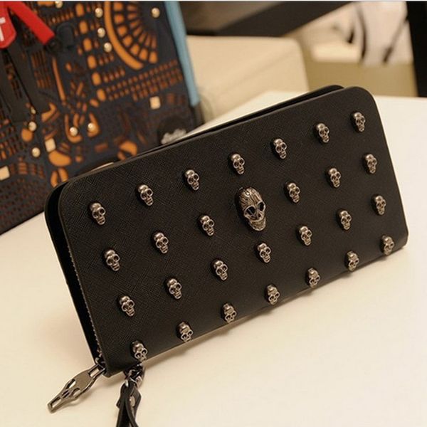 new arrival womens luxury wallets high-end pu leather skull adornment card holders design long purses handbags ing, Red;black
new arrival womens luxury wallets high-end pu leather skull adornment card holders design long purses handbags ing, Red;black