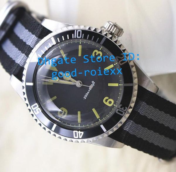 Vintage Mens Watches Men's Watch Men Classic Style Automatic Auto Date Special Black Dial Nato Fabric Strap Sport Dive AAA Wristwatches
Vintage Mens Watches Men's Watch Men Classic Style Automatic Auto Date Special Black Dial Nato Fabric Strap Sport Dive AAA Wristwatches
