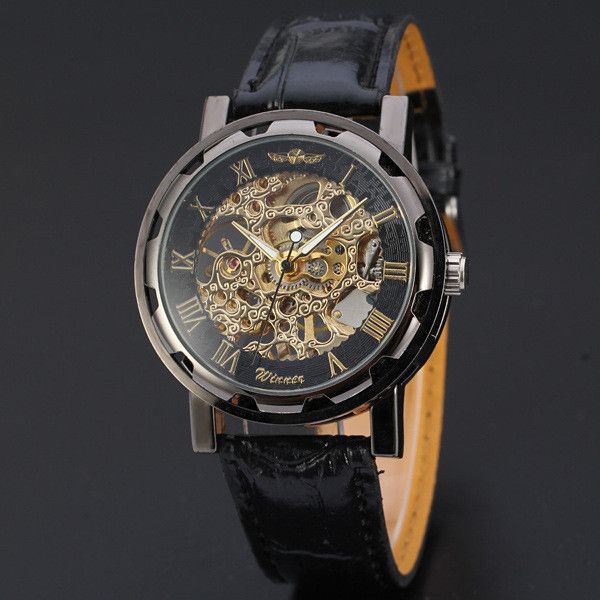 luxury design black gold men mechanical watch montre mens watches brand leather business watch clocks relogio masculino, Slivery;brown
luxury design black gold men mechanical watch montre mens watches brand leather business watch clocks relogio masculino, Slivery;brown