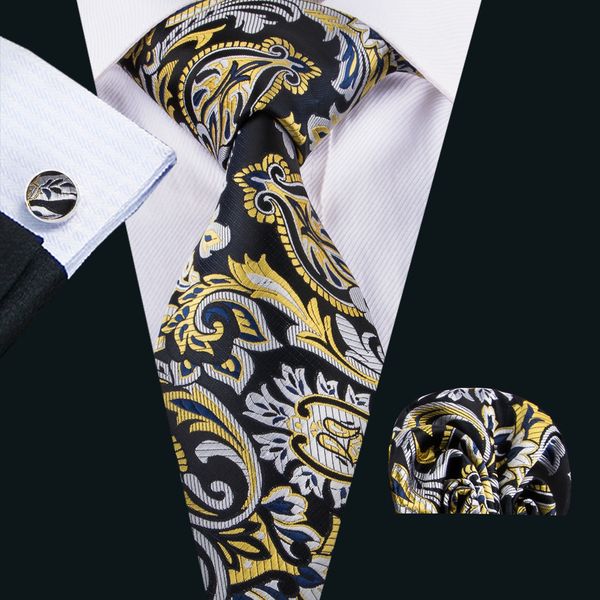yellow and black paisley tie and cufflinks handerchief set silk tie set school tie n-1585, Black;blue
yellow and black paisley tie and cufflinks handerchief set silk tie set school tie n-1585, Black;blue