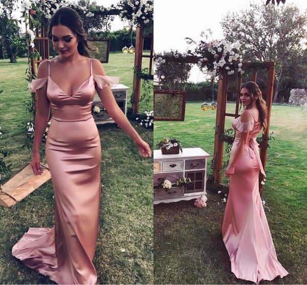 elegant rose pink mermaid evening dresses v neck spaghetti straps off shoulder satin formal prom dresses evening gowns, Black;red
elegant rose pink mermaid evening dresses v neck spaghetti straps off shoulder satin formal prom dresses evening gowns, Black;red