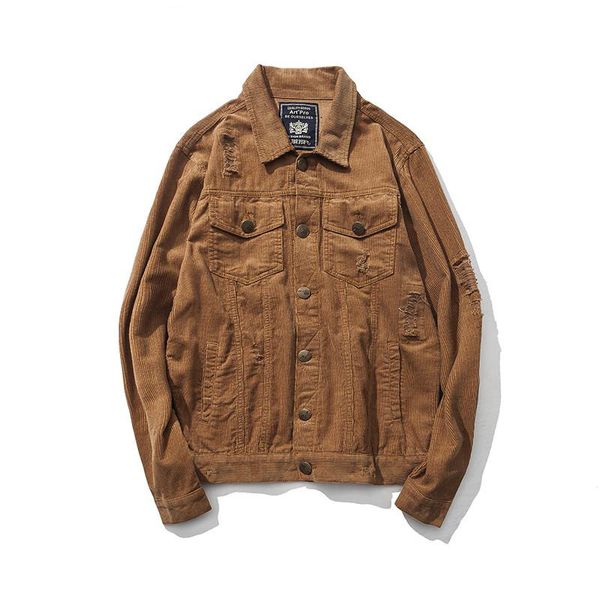 fashion men's ripped hip hop jackets corduroy material khaki distressed jaqueta masculina with holes spring autumn jacket, Black;brown
fashion men's ripped hip hop jackets corduroy material khaki distressed jaqueta masculina with holes spring autumn jacket, Black;brown