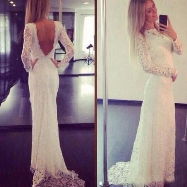 long sleeve full lace fitted prom dress illusion neck v back elegant reception gowns evening party wear with sweep train high quality, Black
long sleeve full lace fitted prom dress illusion neck v back elegant reception gowns evening party wear with sweep train high quality, Black