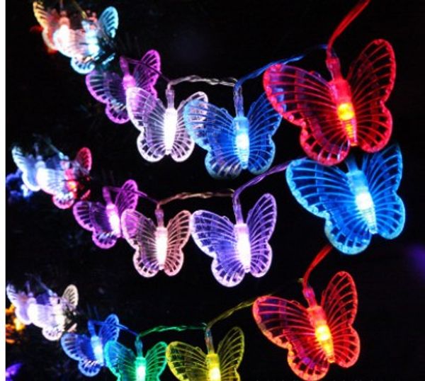 Outdoor Wedding Christmas Decoration Lantern Dormitory Ornaments Lanterns 10led Large Butterfly Battery Lights Flash String