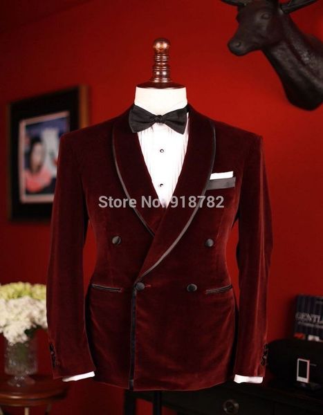 wholesale- new men wedding groom velvet dinner jacket double breasted velvet groomsman suit custom made man suit (jacket+pants+bow tie, White;black
wholesale- new men wedding groom velvet dinner jacket double breasted velvet groomsman suit custom made man suit (jacket+pants+bow tie, White;black