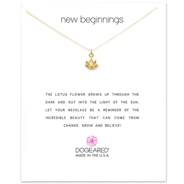 with card cute necklace with lotus pendant (new begnning), silver and gold color, and
with card cute necklace with lotus pendant (new begnning), silver and gold color, and