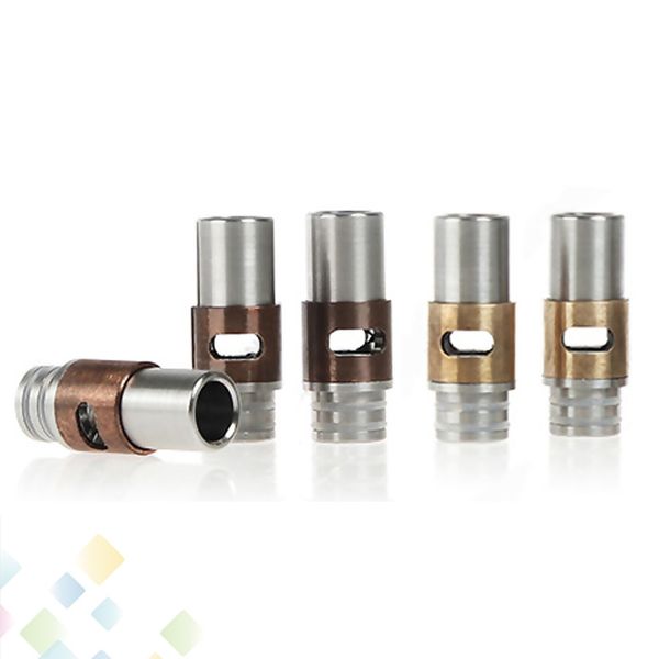 

Vapor Air Control Drip Tips Wide Bore Lunar Drip Tip Stainless Steel Copper Brass 510 Drip Tip for 510 Atomizer RDA DHL Free