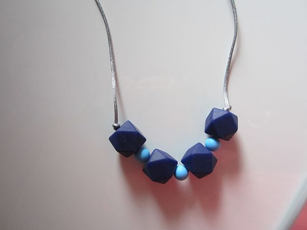 subtle hexagons nursing necklace food grade silicone chew beads navy blue beaded teething necklace for mom wear sensory jewelry teether, Silver
subtle hexagons nursing necklace food grade silicone chew beads navy blue beaded teething necklace for mom wear sensory jewelry teether, Silver