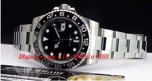 original box luxury watches wristwatch certificate new sapphire stainless steel ceramic 116710 automatic men's watch, Slivery;brown
original box luxury watches wristwatch certificate new sapphire stainless steel ceramic 116710 automatic men's watch, Slivery;brown