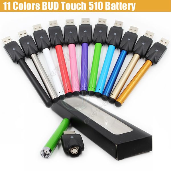 

Top Bud Touch Красочный Аккумулятор 280 мАч 510 O Pen CE3 Картриджи Vape воска Масляный бак мини-USB зарядное устройство блистерная упаковка электронная сигарета паров DHL
