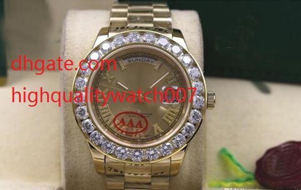 3 color luxury + watch big diamond bezel sapphire glass 41mm day-date 18k yellow gold automatic mens watch watches, Slivery;brown
3 color luxury + watch big diamond bezel sapphire glass 41mm day-date 18k yellow gold automatic mens watch watches, Slivery;brown
