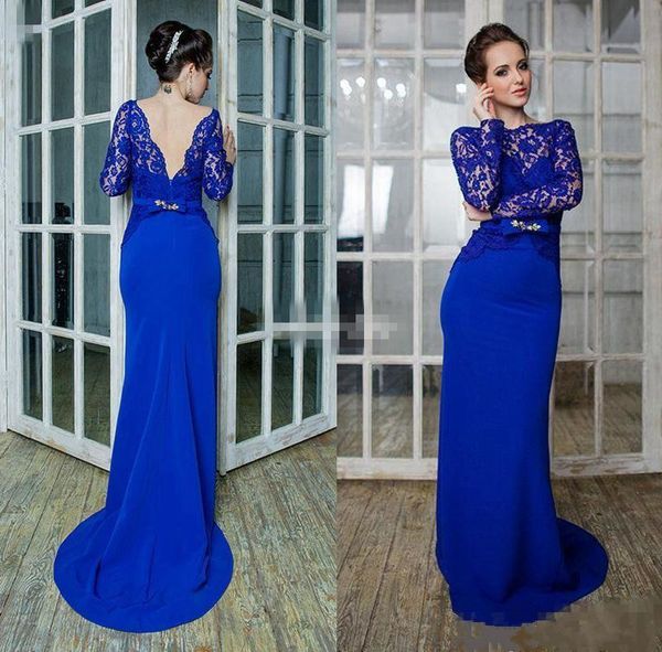 2017 royal blue sheath elastic satin evening dress long sleeve open back zipper prom party gown mother of the bride dress, Black;red
2017 royal blue sheath elastic satin evening dress long sleeve open back zipper prom party gown mother of the bride dress, Black;red